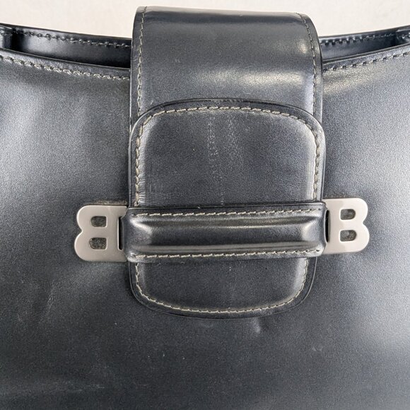 Vintage Bally Patent Leather Bag — Wornable BALLY Black Patent Leather Handbag Made in Italy